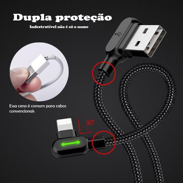 Carregador para iPhone - USB C - Micro-USB | Cabo Titã™ Rainha Store