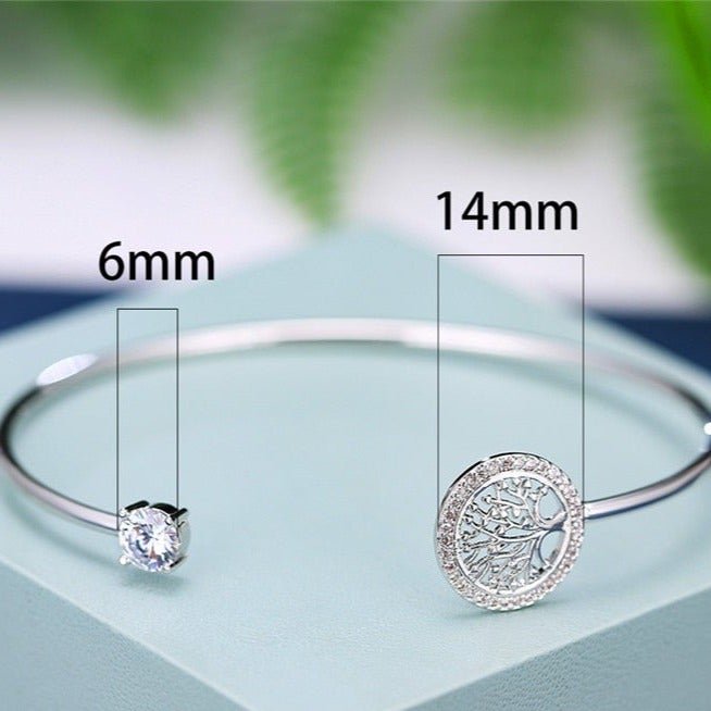 Bracelete Árvore da Vida com Cristais de Zircônia Rainha Store